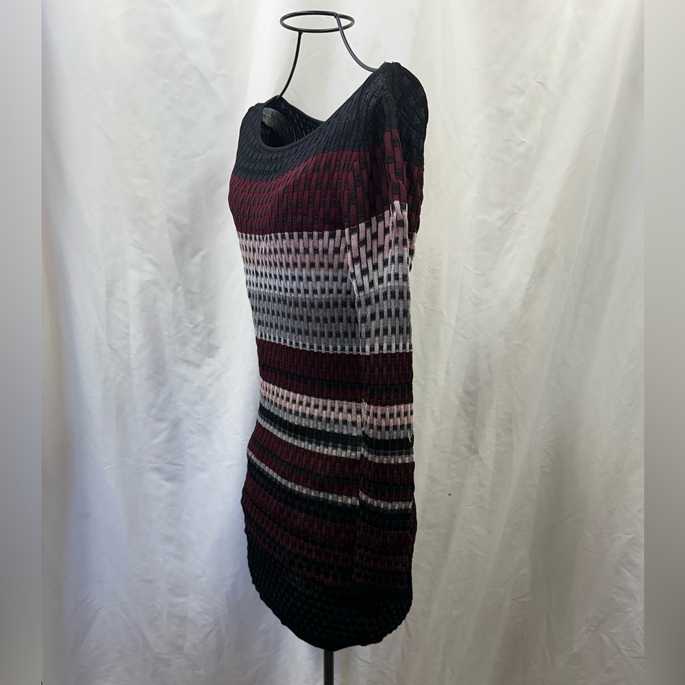 White House black Market striped knit long sleeve mini dress size S - Picture 6 of 6